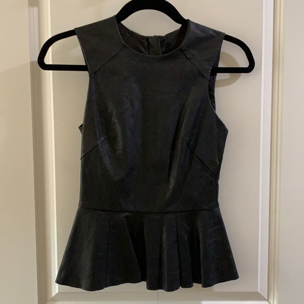 Black leather top